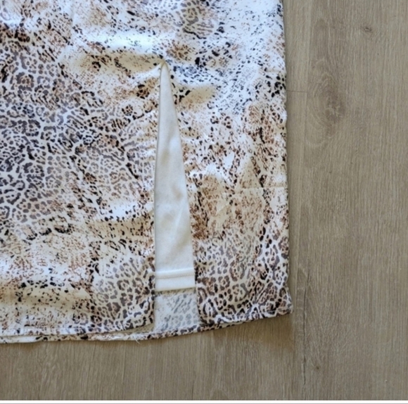 Anthropologie High Waist Satin Animal Skin Pencil Skirt Large - Picture 2 of 5